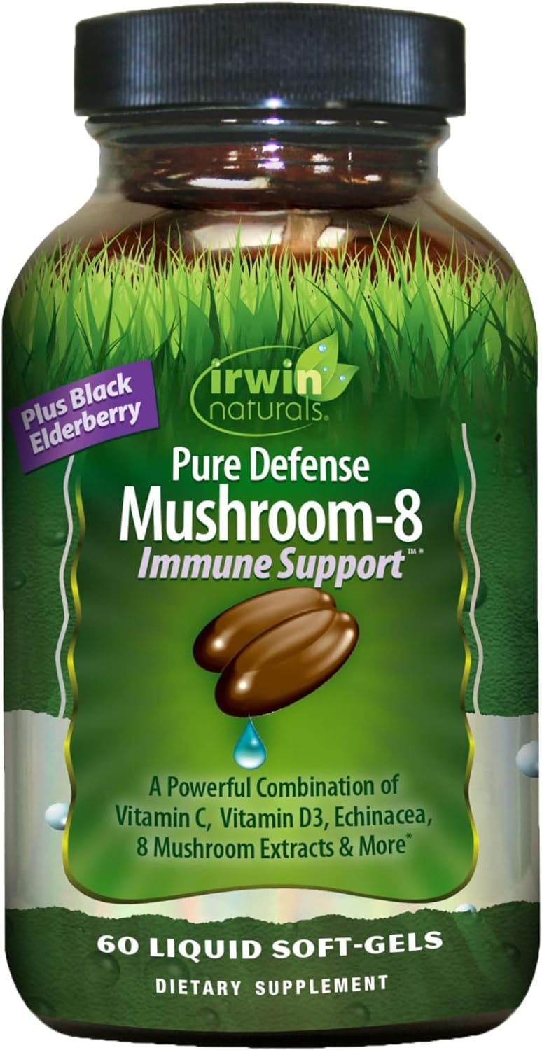 Irwin Naturals Pure Defense Mushroom-8 Immune Support 60 Sgels