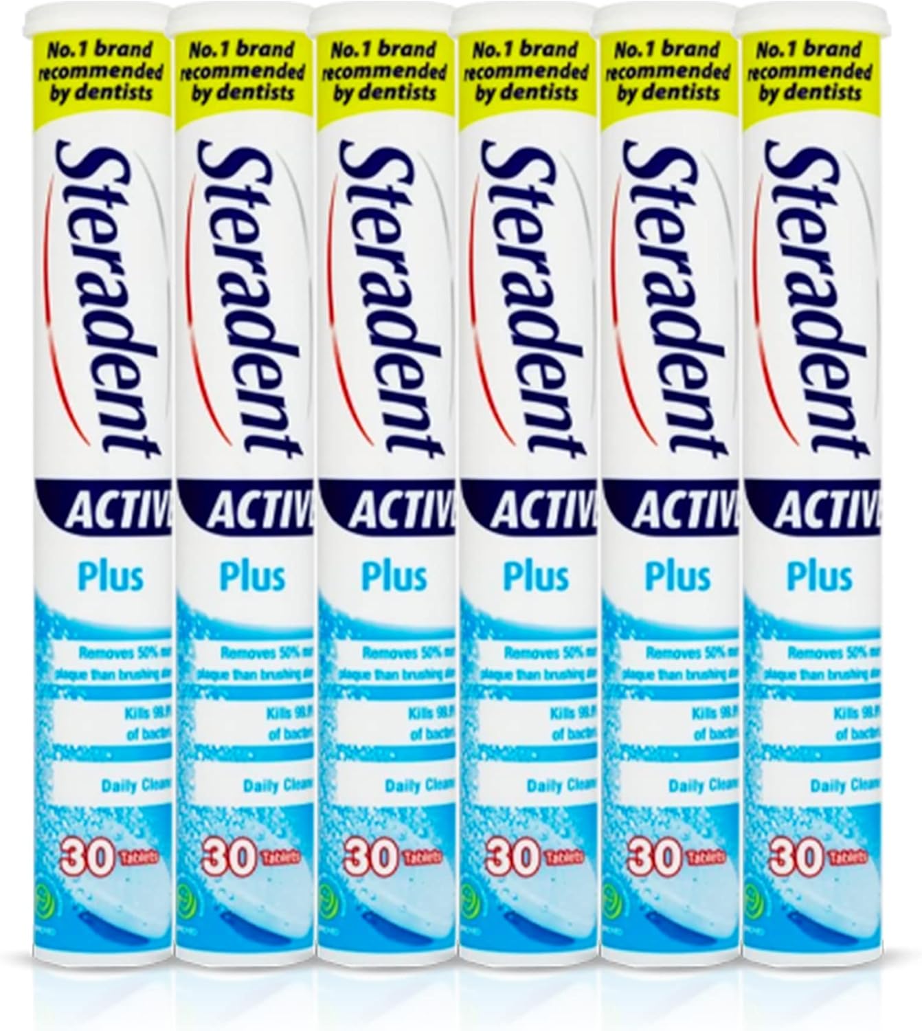 Steradent Active Plus Denture Daily Cleansing 30 Tablets (Pack Of 6)