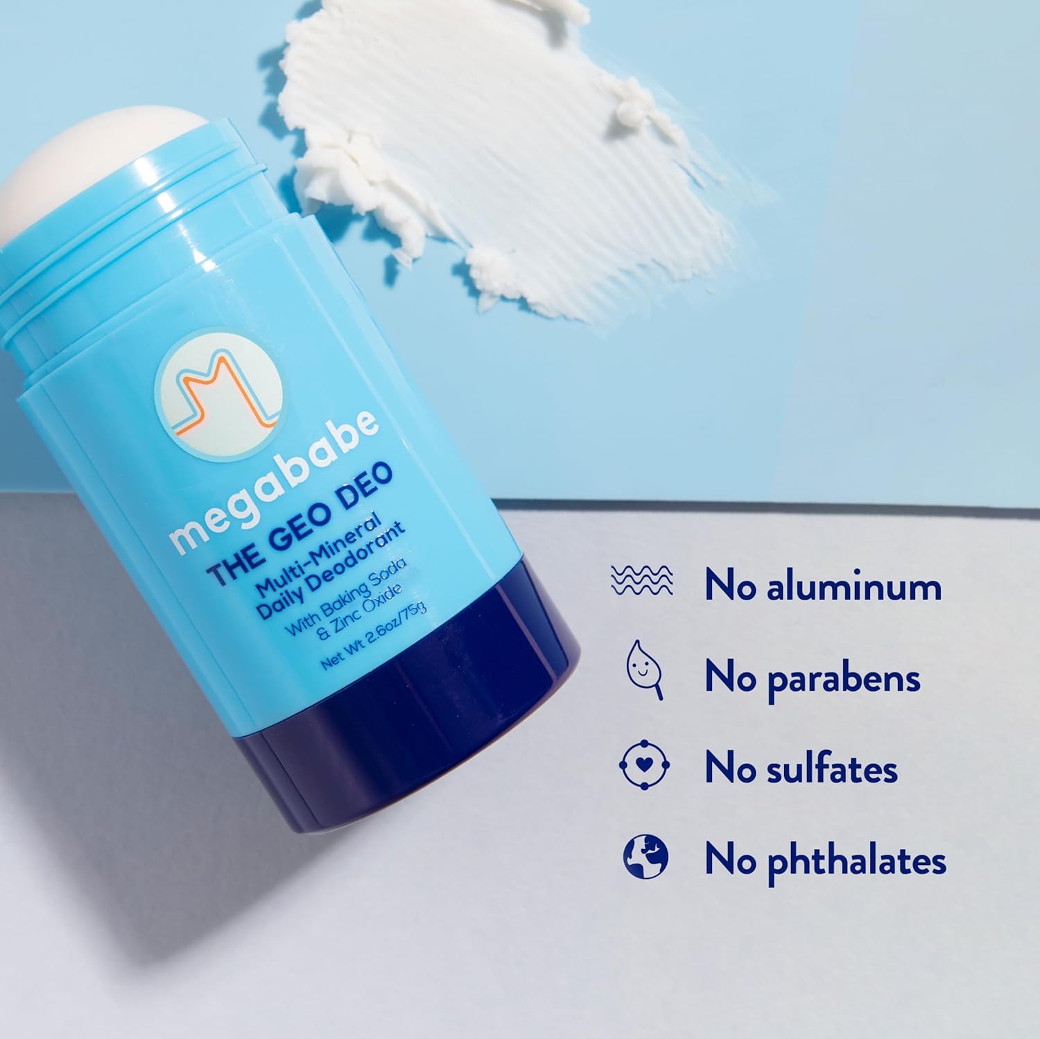 Megababe Daily Deodorant - The Geo Deo With Multi-Minerals, 72 Hour Odor Protection, Aluminum-Free, All Natural, 2.6 Oz : Beauty & Personal Care
