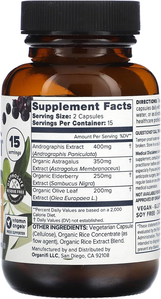 Buy Organifi - Critical Immune - Superfood Immune Support Blend - 30 Capsules - Powerful Blend Of Elderberry, Andrographis, Astragalus And Olive Leaf Extract - Rich In Vitamin C And Antioxidants On  Free Shipping On Qualified Orders