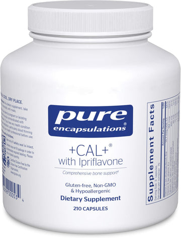 Pure Encapsulations +Cal+ With Ipriflavon | Mineral, Vitamin, And Herbal Supplement To Promote Skeletal Strength | 210 Capsules