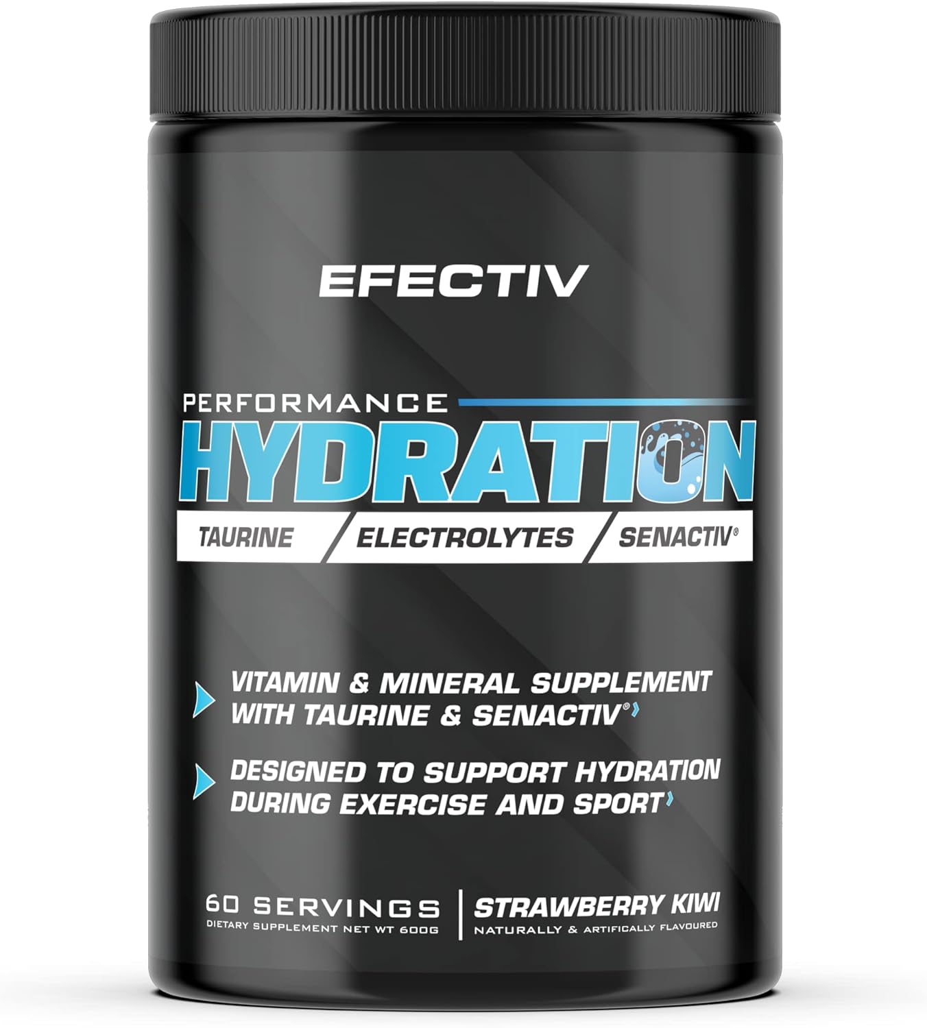 Efectiv Performance Hydration - Electrolytes Powder 600G - Mango & Passionfruit - Premium Electrolyte Supplement With Added Senactiv & Taurine - Made In The Uk - Vegan (60 Servings)