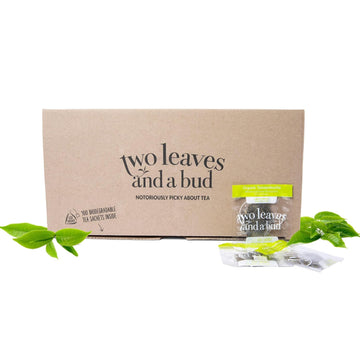 Two Leaves And A Bud Organic Tamayokucha Green Tea Bags, Whole Leaf Green Tea In Compostable Sachets, Japanese Green Tea, Light Flavor, 100 Count (Pack Of 1)
