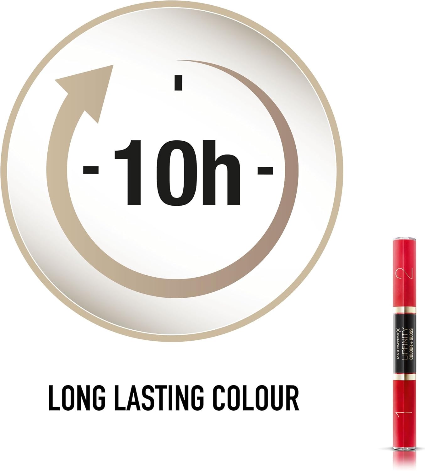 Max Factor Lipfinity Color & Gloss, No. 640 Lasting Grenadine, 2 Count