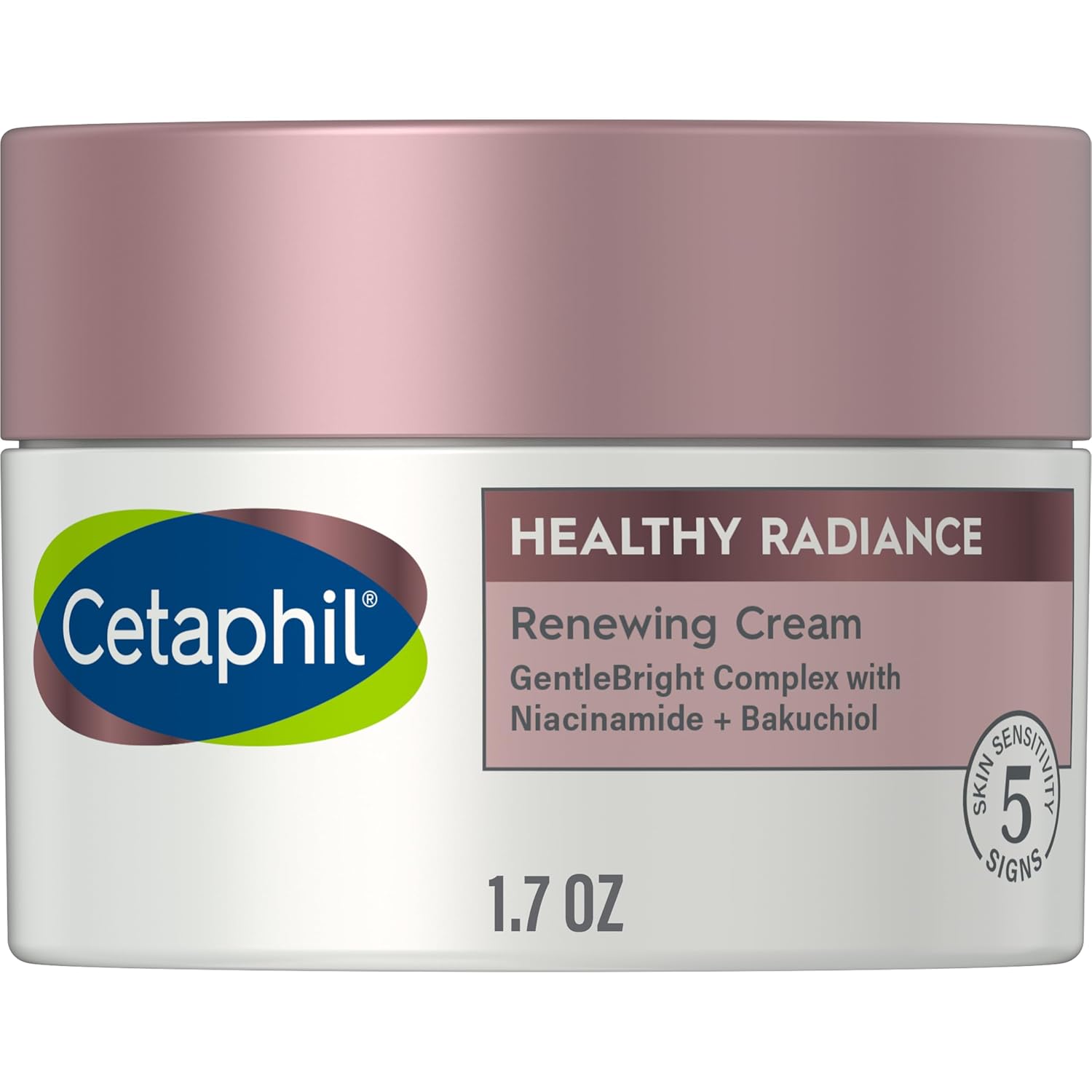 Face Cream By Cetaphil, Healthy Radiance Renewing Cream, Visbily Reduces Look Of Dark Spots, Brightening Lotion, Designed For Sensitive Skin, Hypoallergenic, Fragrance Free, 1.7Oz