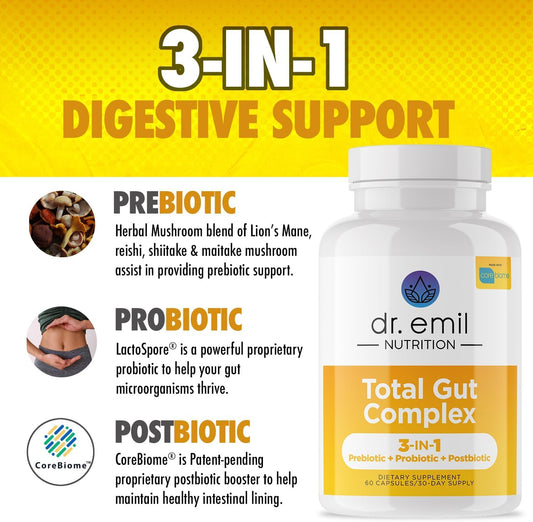 Dr Emil Nutrition Total Gut Complex And Liver Support Total Cleanse Bundle - Gut Health Supplement & Liver Support Capsules