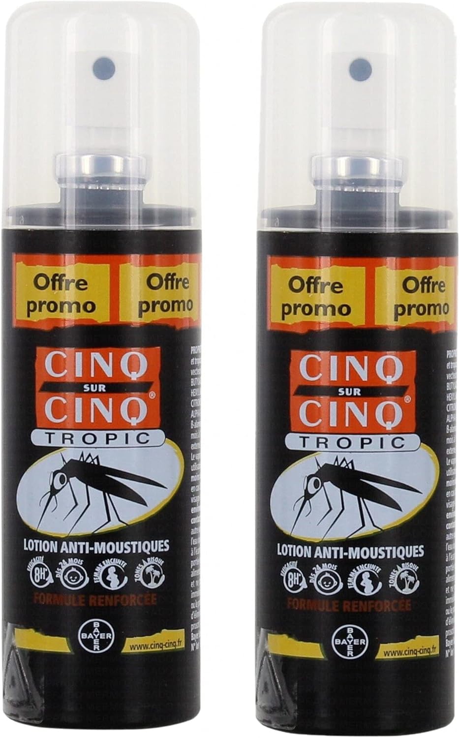 Cinq Sur Cinq – Mosquitoes Protection Tropic Spray 100 Ml – Pack Of 2 X 100 Ml