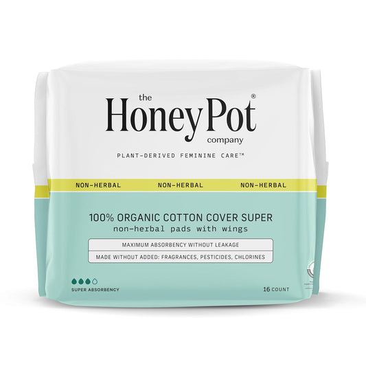 The Honey Pot Company - Non-Herbal Super Pads & Coconut Shea Body Cleanser Bundle - Sanitary Pads For Women - Hydrating Body Wash To Moisturize & Cleanse Skin - Feminine Care - Fsa & Hsa Eligible