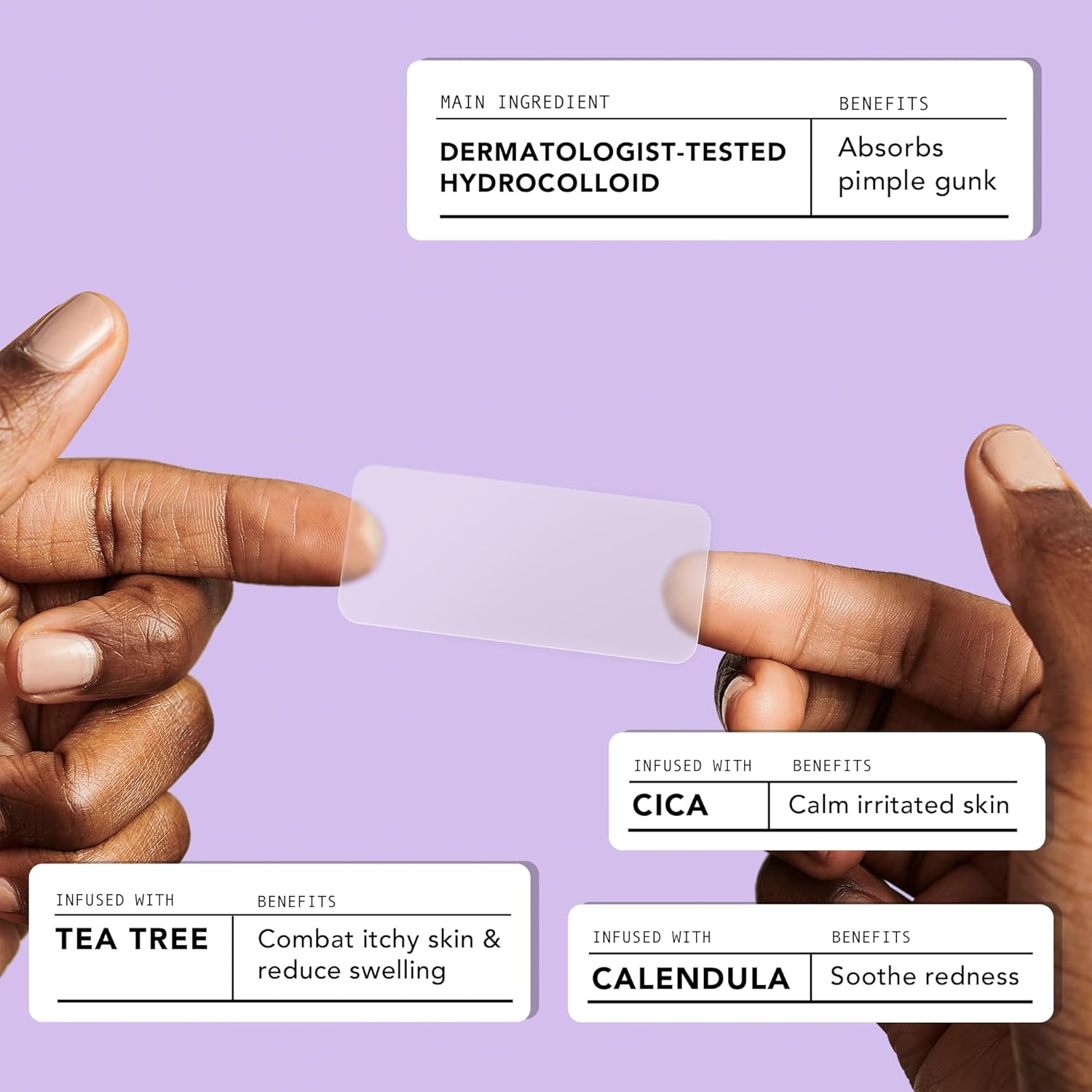 Avarelle Acne Pimple Patch Fit Absorbing Hydrocolloid Spot Treatment With Tea Tree Oil, Calendula Oil And Cica, Certified Vegan, Cruelty Free (Fit / 16 Count) : Beauty & Personal Care