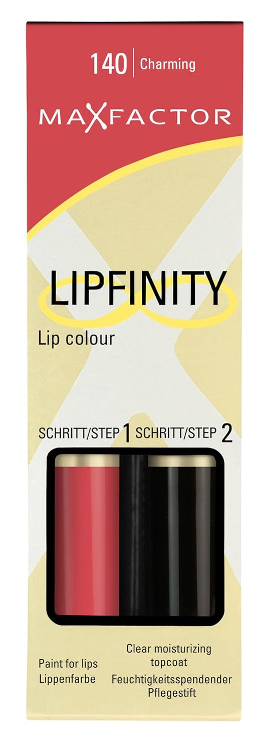Max Factor Lipfinity Lipstick Two Step New In Box - 140 Charming : Beauty & Personal Care