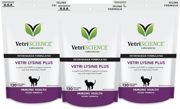 VETRISCIENCE Laboratories - Vetri Lysine Plus, 120 Bite Sized Chews, 3 Pack