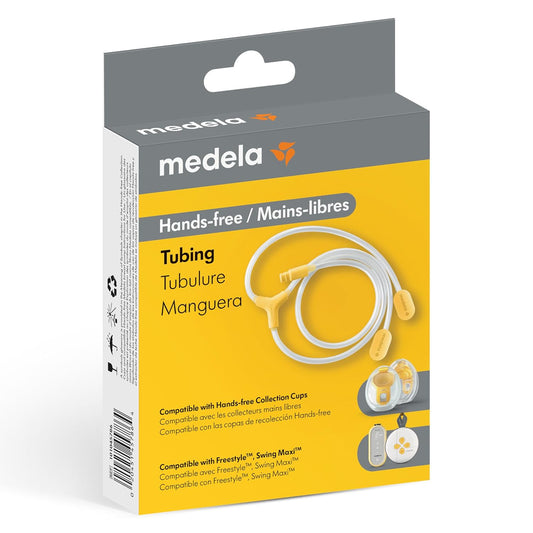 Medela Replacement Tubing For Hands-Free Collection Cups, Designed For Freestyle Hands-Free, Freestyle Flex & Swing Maxi Breast Pump, Authentic Spare Parts, Clear, 1 Set