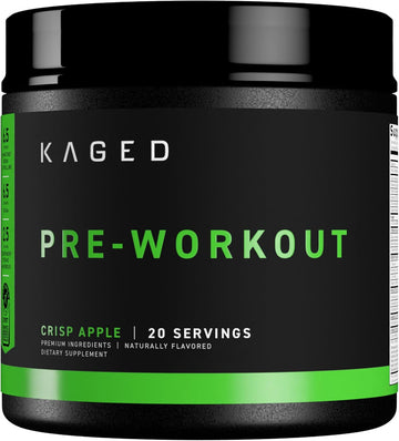 Kaged Original Pre Workout Powder | Krisp Apple | Pre-Kaged | Formulated With Creatine, Beta Alanine, Pure Caffeine | 20 Servings