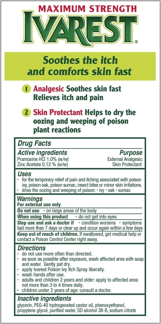 Ivarest Poison Ivy Max Strength Cr 2 Oz : Health & Household