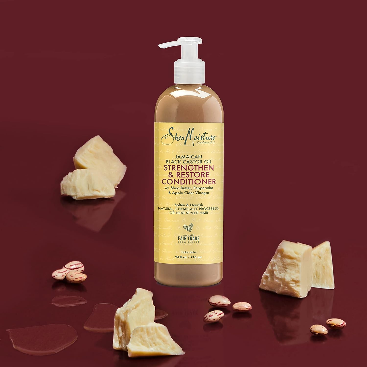 SheaMoisture Strengthen Conditioner Jamaican Black Castor Oil for Damaged Hair Cleanse 24 oz : Beauty & Personal Care