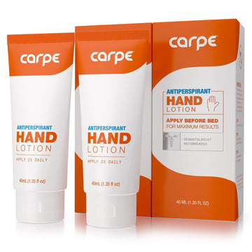 Carpe Antiperspirant Hand Lotion (Pack of 2), A dermatologist-recommended smooth lotion that helps stop hand sweat, great for hyperhidrosis or excessive sweat (Original Eucalyptus)