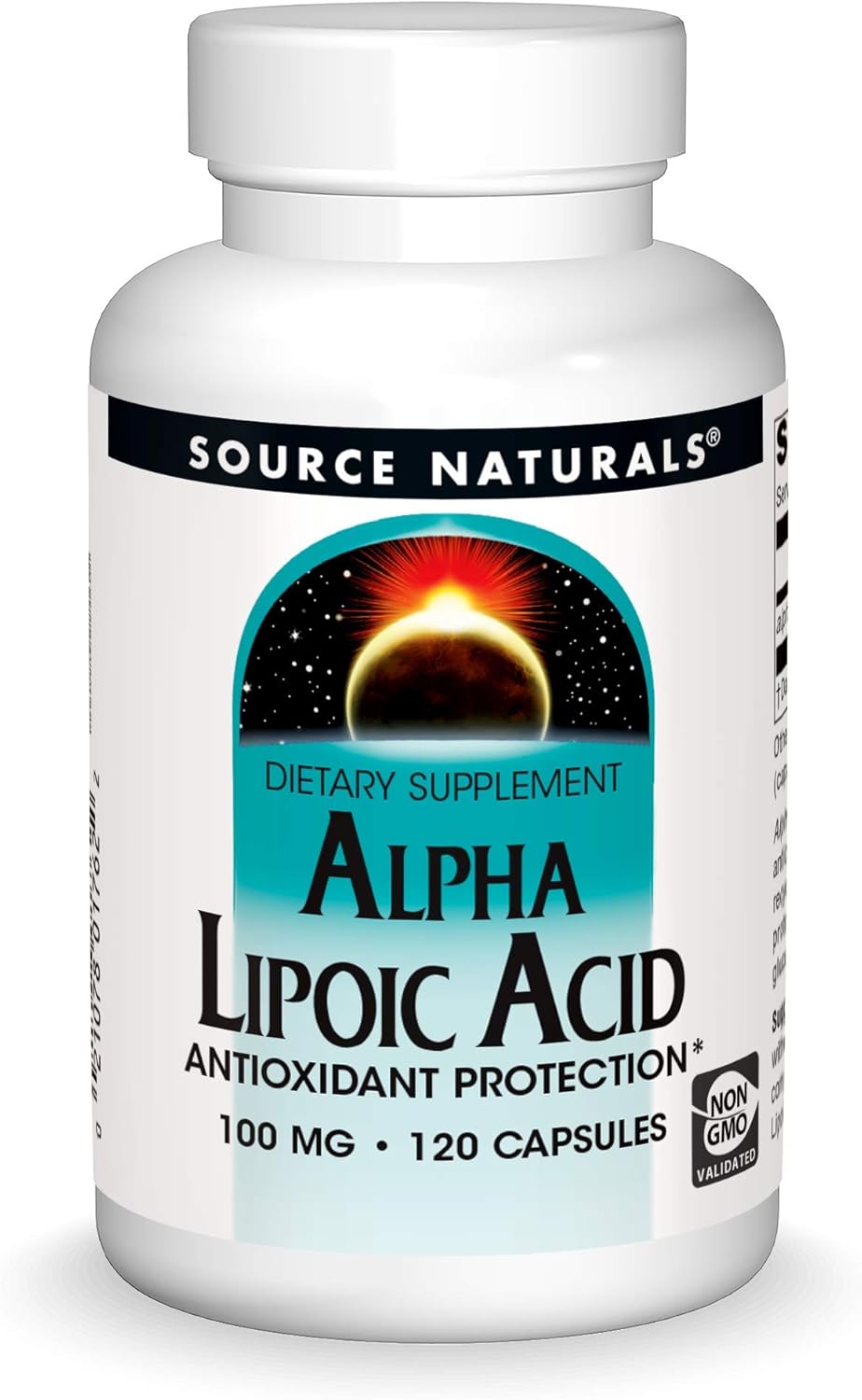 Source Naturals Alpha Lipoic Acid 100 Mg Supports Healthy Sugar Metabolism, Liver Function & Energy Generation - 120 Capsules
