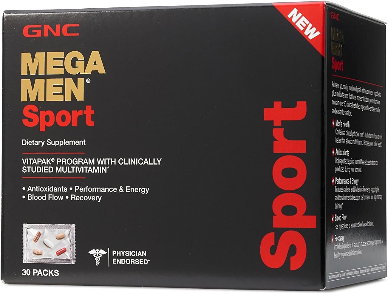 Gnc Mega Men Sport Capsules, 30 Count