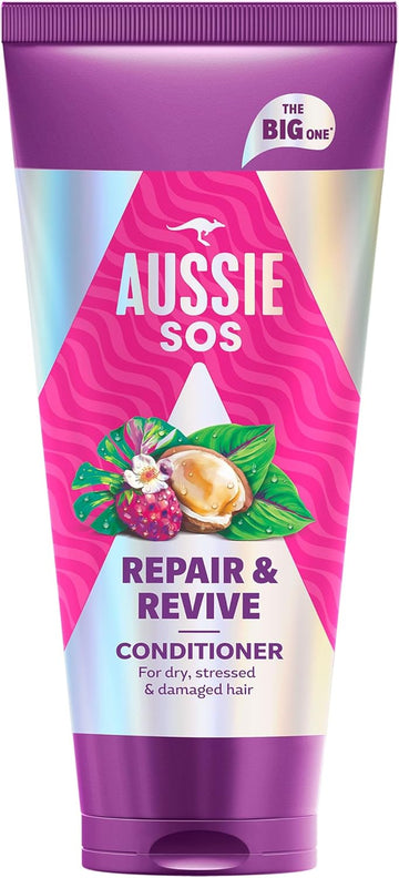 Aussie Sos Repair & Revive Shampoo 500Ml To Leave Dry, Stressed And Damaged Hair Feeling Soft, Smooth And Hydrated, Protects Against Future Damage, Vegan, Infused With Australian Superfoods