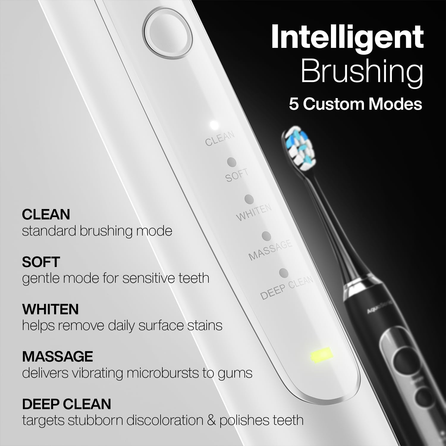Aquasonic Duo Series Pro – Ultra-Whitening Electric Toothbrush Set – 5 Modes & Smart Timers – Premium Travel Cases & 10 Proflex Brush Heads – Ada Accepted Toothbrushes : Health & Household