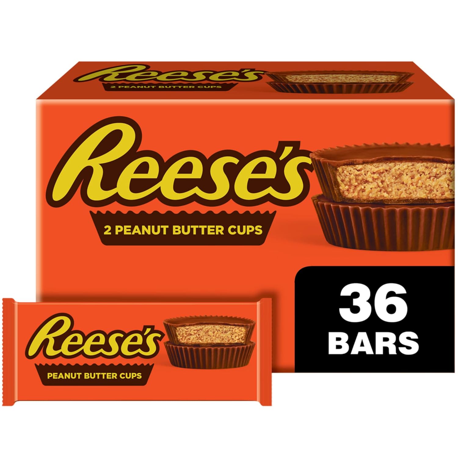 Reese'S Milk Chocolate Peanut Butter Cups, Easter Candy Packs, 1.5 Oz (36 Count)