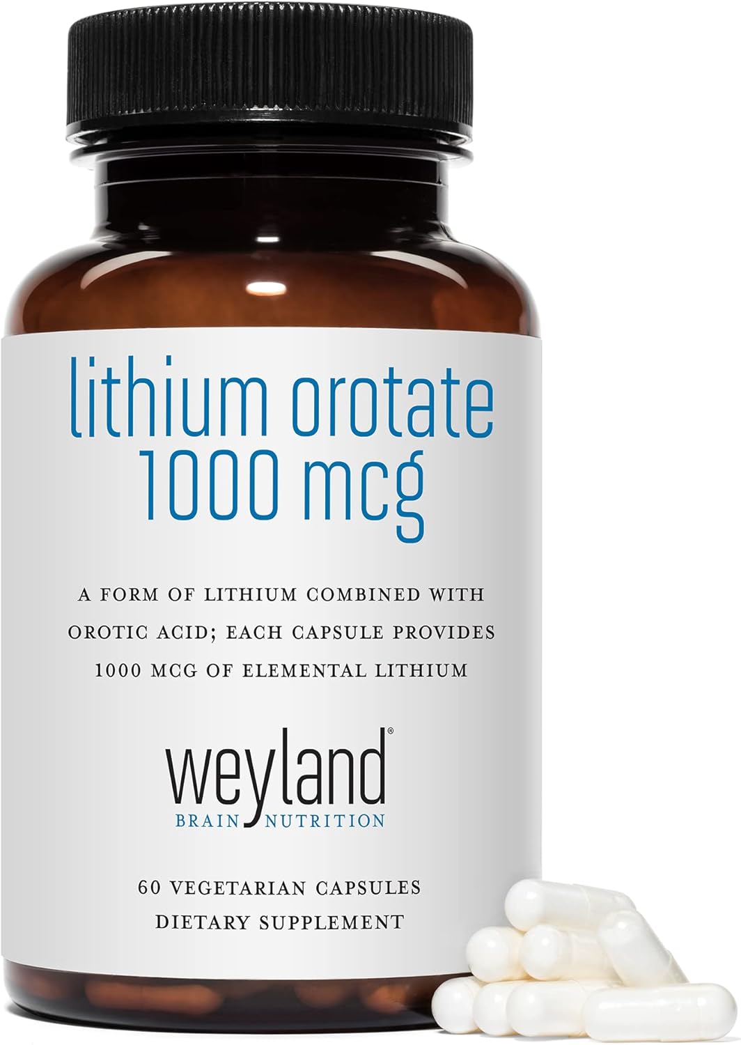 Lithium Orotate – 1000 Mcg Of Elemental Lithium Per Vegetarian Capsule