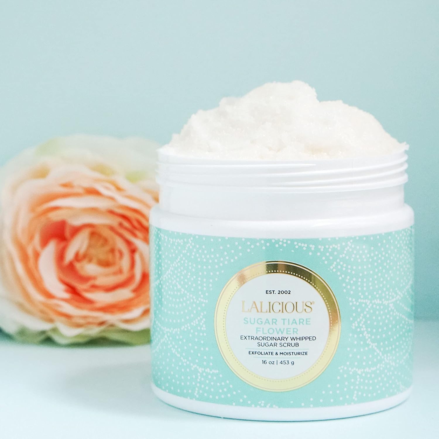 Lalicious Sugar Tiare Flower Extraordinary Whipped Sugar Scrub - Cane Sugar Body & Foot Scrub, Exfoliating & Moisturizing Skin Care With Coconut Oil & Honey, No Parabens (2Oz) : Body Butters : Beauty & Personal Care