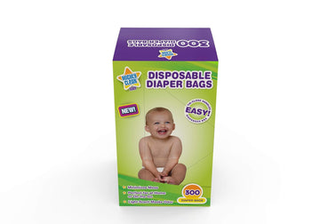 Baby Disposable Diaper Bags With Light Powder Scent, 300 Count