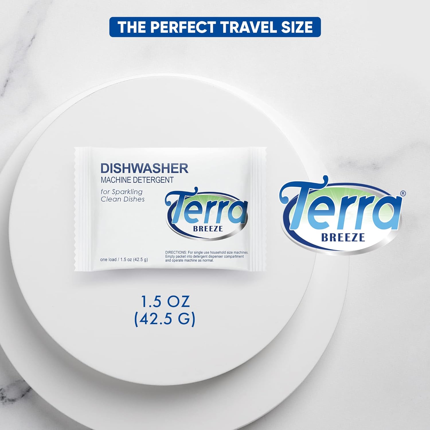 Terra Breeze Automatic Dishwasher Detergent Powder - 1.5 oz Packets (200 packs) : Health & Household