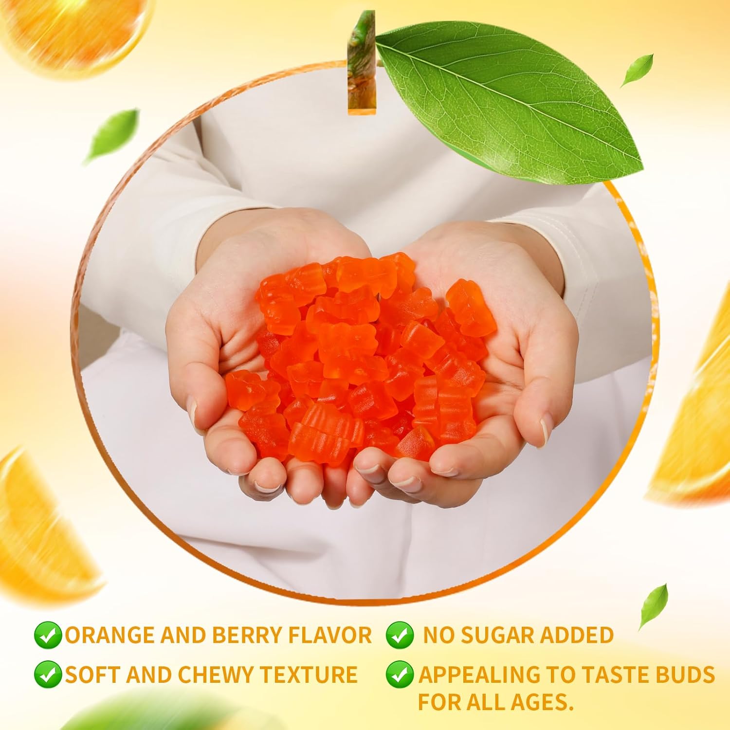Calcium Magnesium Zinc Gummies With Vitamin D3 & K2 - High Potency Enhanced Absorption -60 Orange Gummies Flavored : Health & Household