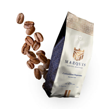 Marquis - Colombian Supremo Coffee Beans, Rich And Bold Colombian Coffee, Fresh Coffee Beans With A Heady Aroma, Premium Light Roast Whole Bean Coffee, 2 Lb