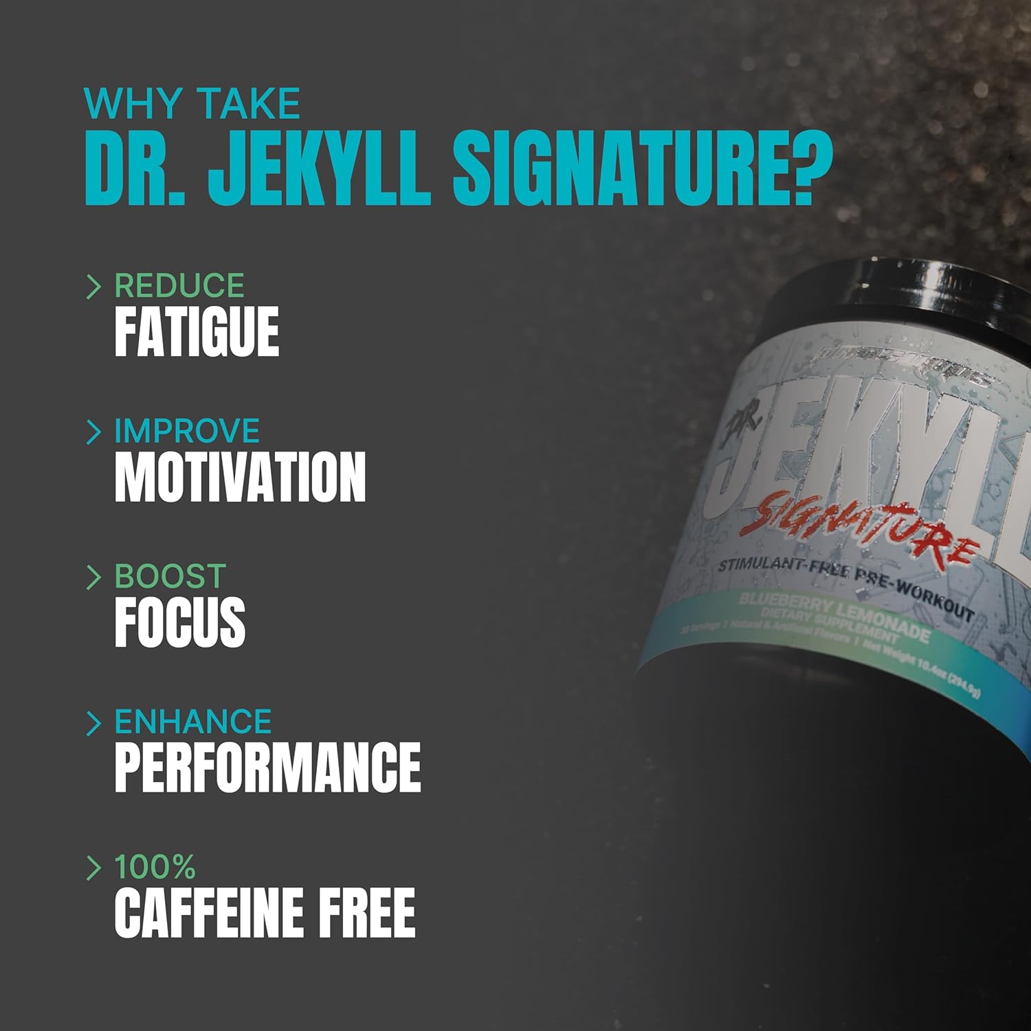 PROSUPPS Dr. Jekyll Signature Pre-Workout Powder, Stimulant & Caffeine Free, Intense Focus, Energy & Pumps, (30 Servings, Blueberry Lemonade) : Health & Household