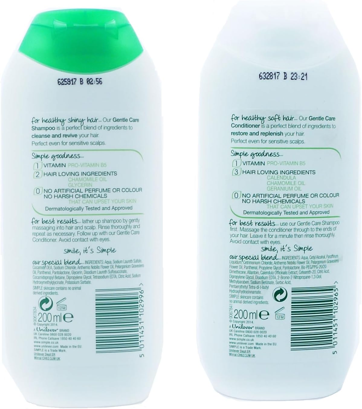 Simple Kind To Hair Shampoo And Conditioner 200Ml