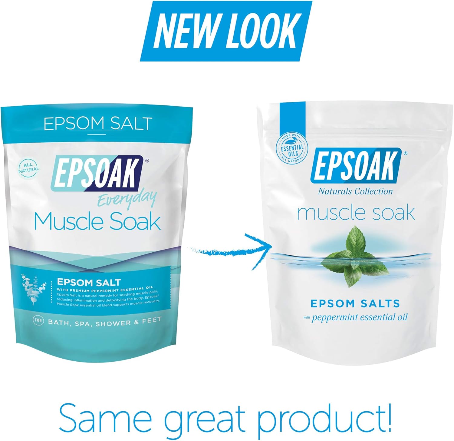 Epsoak Muscle Soak 12 lbs. - Speed Muscle Recovery, Soothe Aching Muscles, and Reduce Inflammation with Epsom Salt & Premium Eucalyptus & Peppermint Essential Oils (Qty 6 x 2 lb. Bags) : Beauty & Personal Care