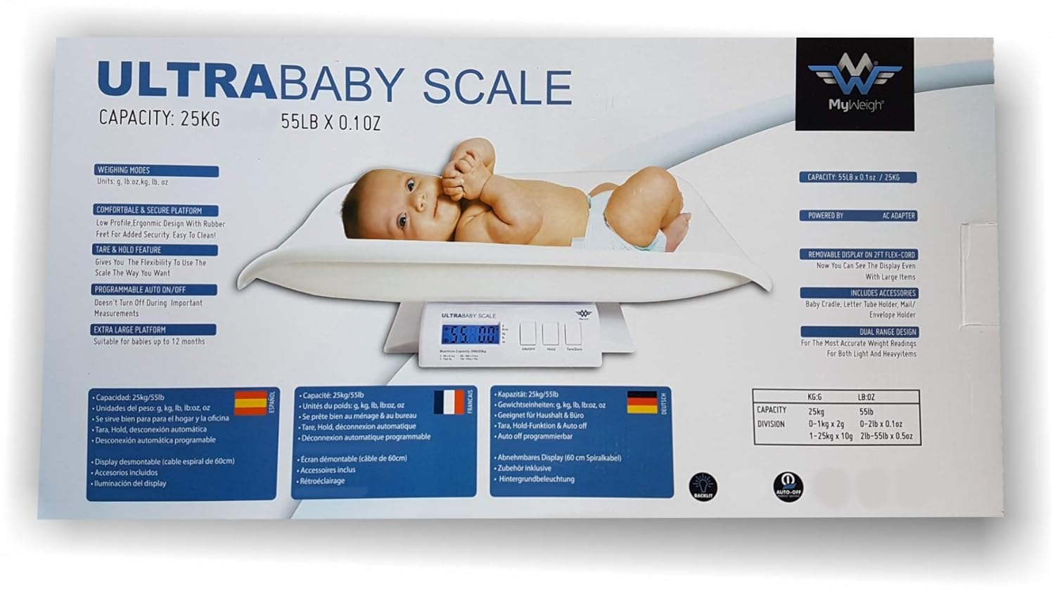 My Weigh Ultra Baby Precision Digital Baby or Pet Scale, 55 Pound Capacity : Baby