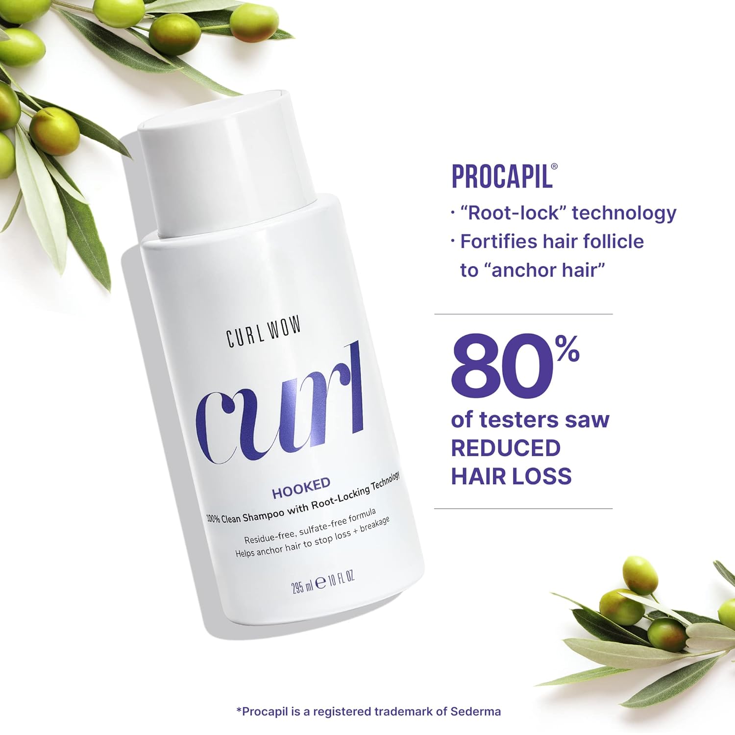 COLOR WOW Curl Wow Hooked 100% Clean Shampoo with Root-Locking Technology – Rich-lathering, sulfate-free formula leaves no residues + helps anchor hair to stop shedding : Beauty & Personal Care