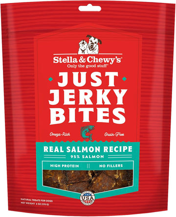 Stella & Chewy'S Just Jerky Bites Real Salmon Recipe Dog Treats, 6 Oz. Bag