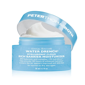 Peter Thomas Roth | Water Drench Hyaluronic Cloud Rich Barrier Moisturizer, Skin Barrier Cream, Hyaluronic Acid Moisturizer, Moisturizer For Dry Skin