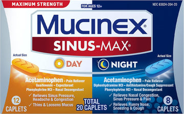Mucinex Sinus-Max Max Strength Day & Night Caplets 20 Ct