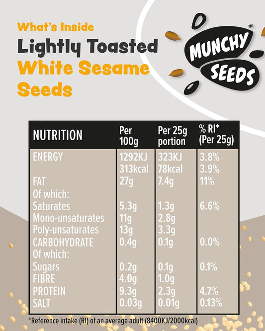 Munchy Seeds Lightly Toasted White Sesame Seeds