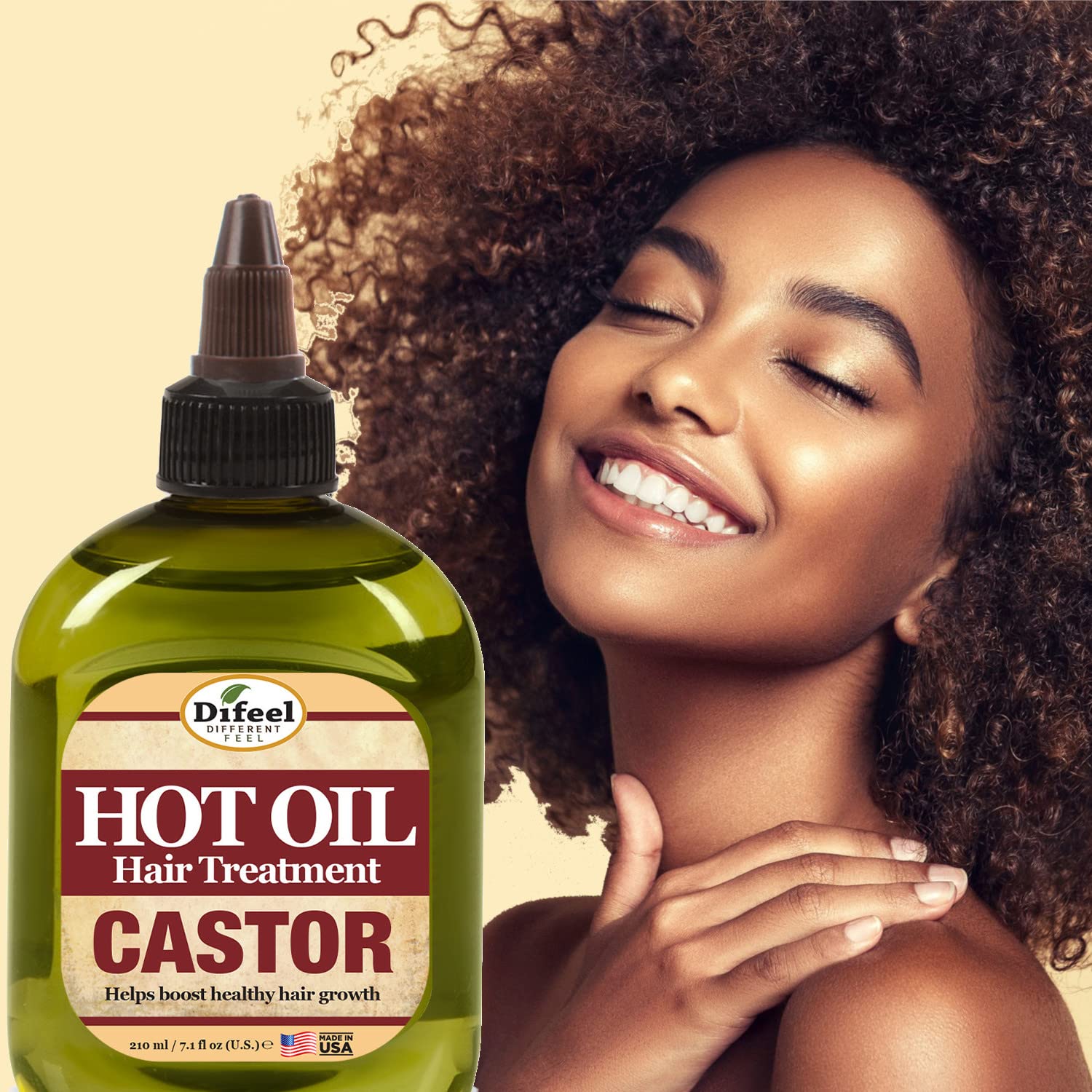 Difeel Castor Hot Oil Treatment 7.1 oz. : Beauty & Personal Care