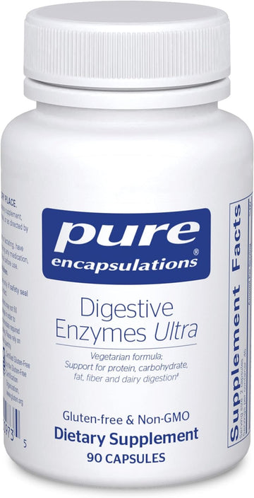 Pure Encapsulations Digestive Enzymes Ultra - Vegetarian Digestive Enzyme Supplement To Support Protein, Carb, Fiber, And Dairy Digestion* - 90 Capsules