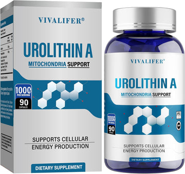 1000 Mg Urolithin A Supplement, 90 Softgels Powerful Antioxidants For Healthy Aging And Mitochondrial Support, Cell Repair