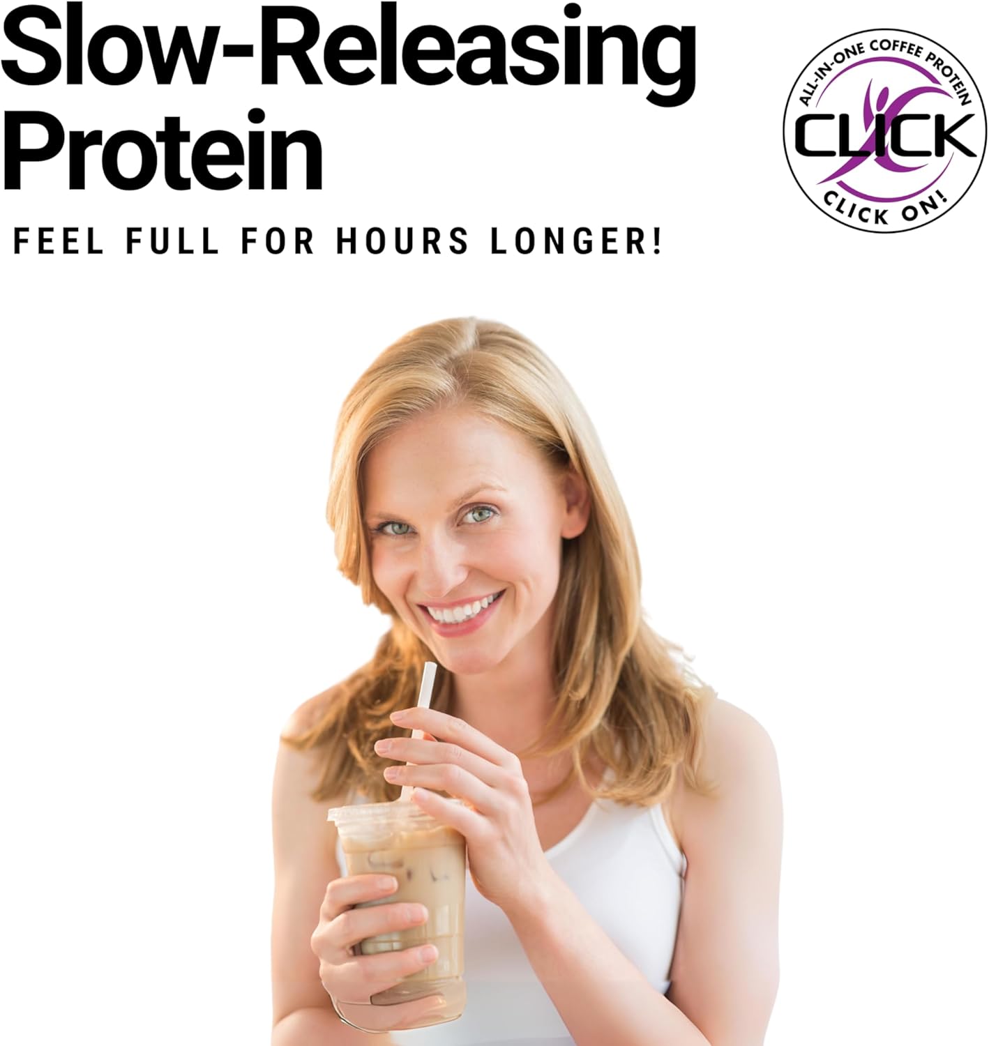 Click Coffee Protein Powder | Double Shot Espresso | 16g Protein | 23 Essential Vitamins | Low Calorie Meal Replacement | 150mg Caffeine | Gluten Free | No Artificial Flavors or Colors | Hazelnut : Health & Household
