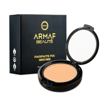 Armaf Beauté Parfaite Fix - Compact Powder Foundation, Pressed Powder Compact For Flawless Finish, 6 Shades To Choose From | Fair
