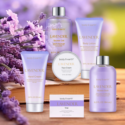 Body & Earth Pamper Gifts For Women, 5 Pcs Ocean Bath Spa Gift Set Includes Scented Candle, Body Butter, Gifts For Women, Birthday Gifts For Women, Gift Sets For Women, Christmas Gifts For Women