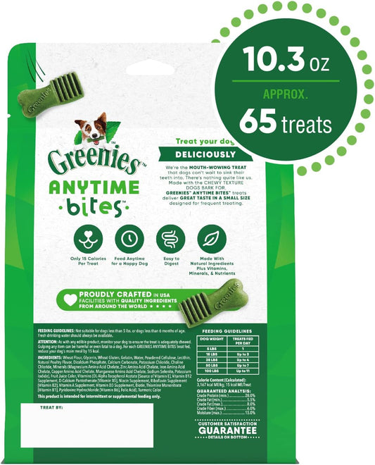 Greenies Anytime Bites Dog Treats, Original Flavor, 10.3 Oz. Bag