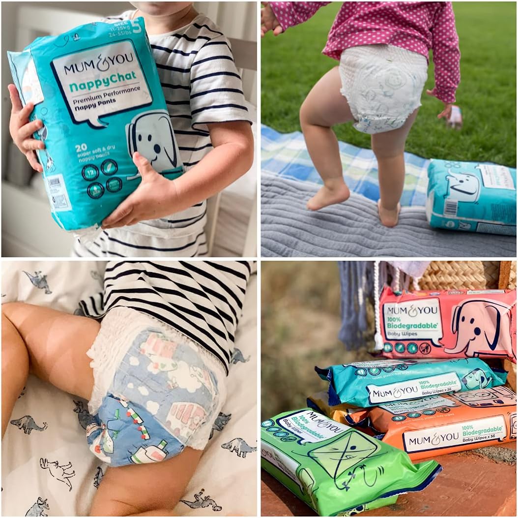 Size 5 Nappy Pant & Wet Wipe Value Bundle (4 Packs of Pull-Up Nappies & 336 Wipes) : Amazon.co.uk: Baby Products