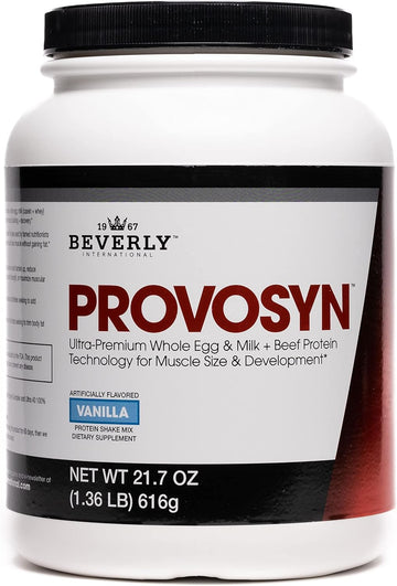 Provosyn. The Original Ultra-Premium Whole Egg, Milk (Casein + Whey) And Beef Protein Powder. Fast Muscle Building + Recovery. Perfect For Hard Gainers. Vanilla Flavor, 616 G The Mature Users Protein