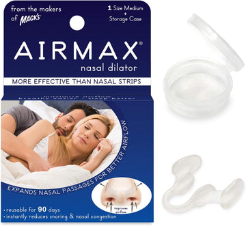 Nasal Dilator for Better Sleep - Natural, Comfortable, Anti Snoring Device, Snoring Solution for Maximum Airflow and Easier Breathing (Medium - Clear)